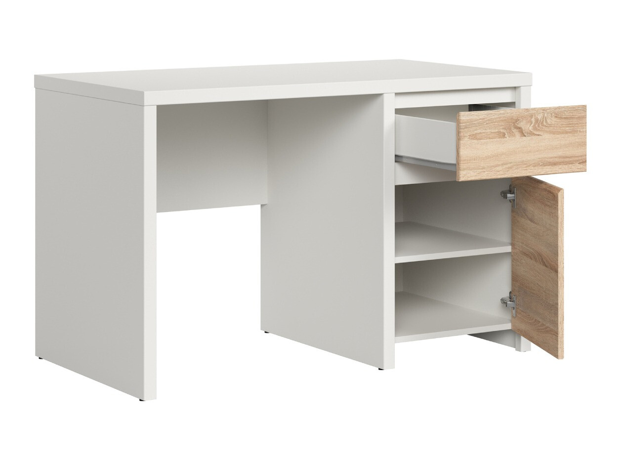 Bureau Nolroma 100 (Blanc + Sonoma chêne)