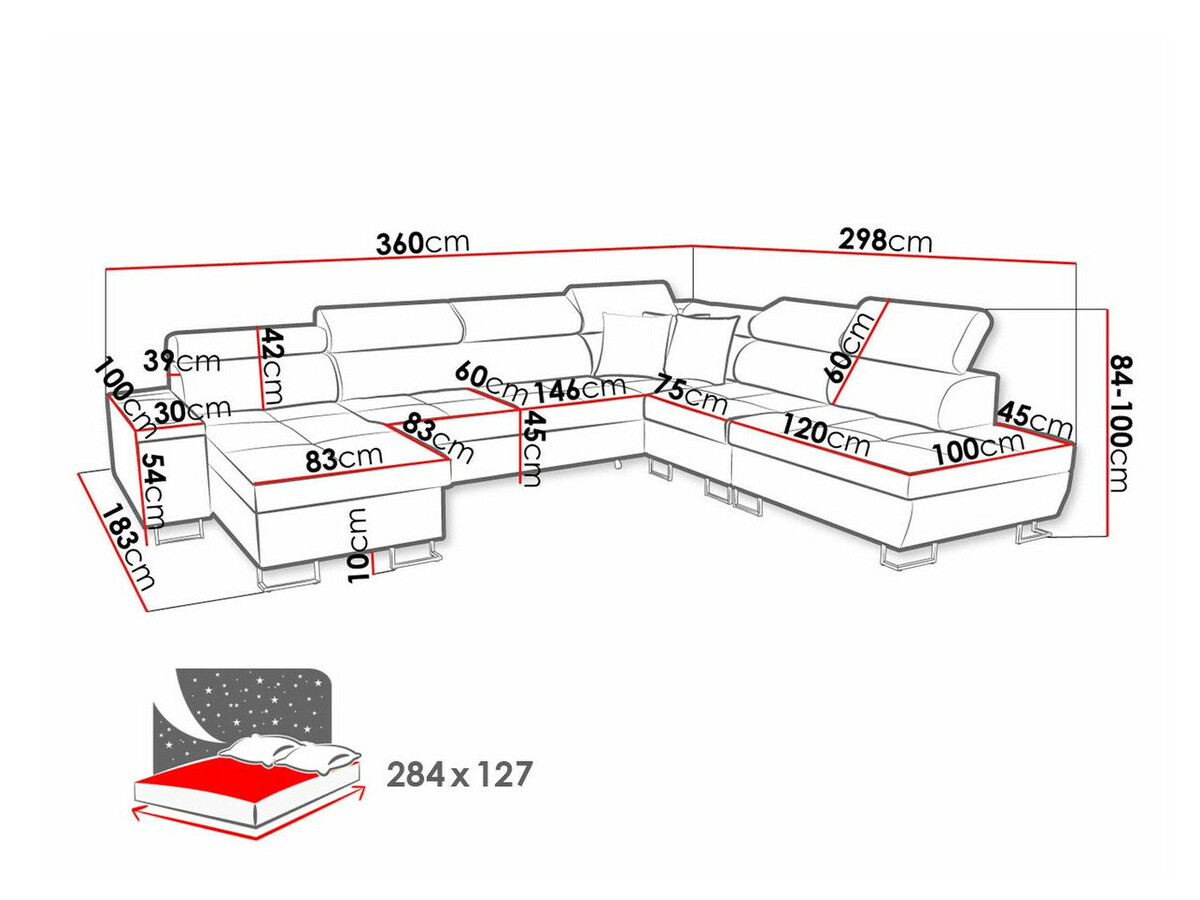Canapé d'angle Sarasota 135 (Sawana 21 + Sawana 14)