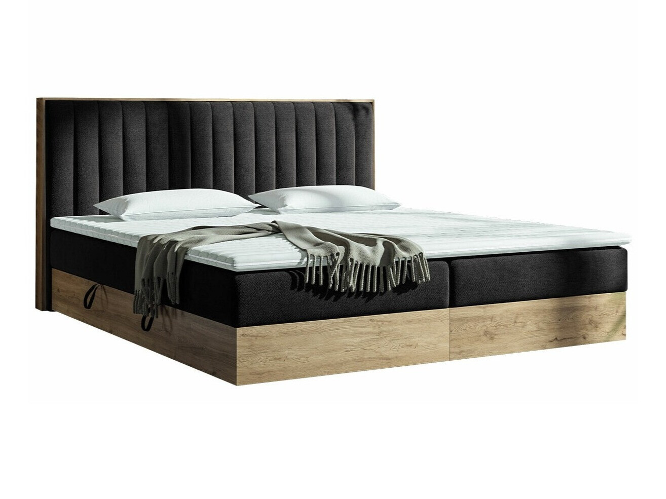 Lit boxspring ComfiDream 166 (Chêne doré + Soro 100)