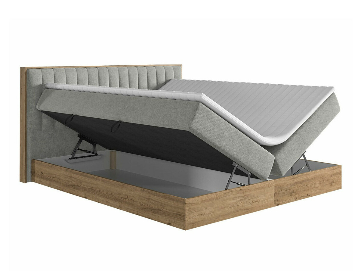 Lit boxspring ComfiDream Odelra (Chêne doré + Soro 100)
