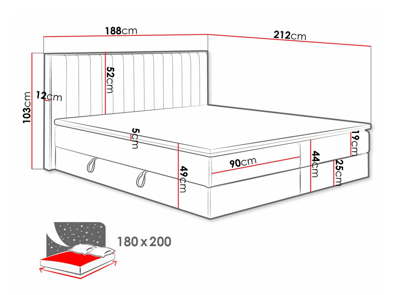 Lit boxspring ComfiDream Odelra (Soro 24)