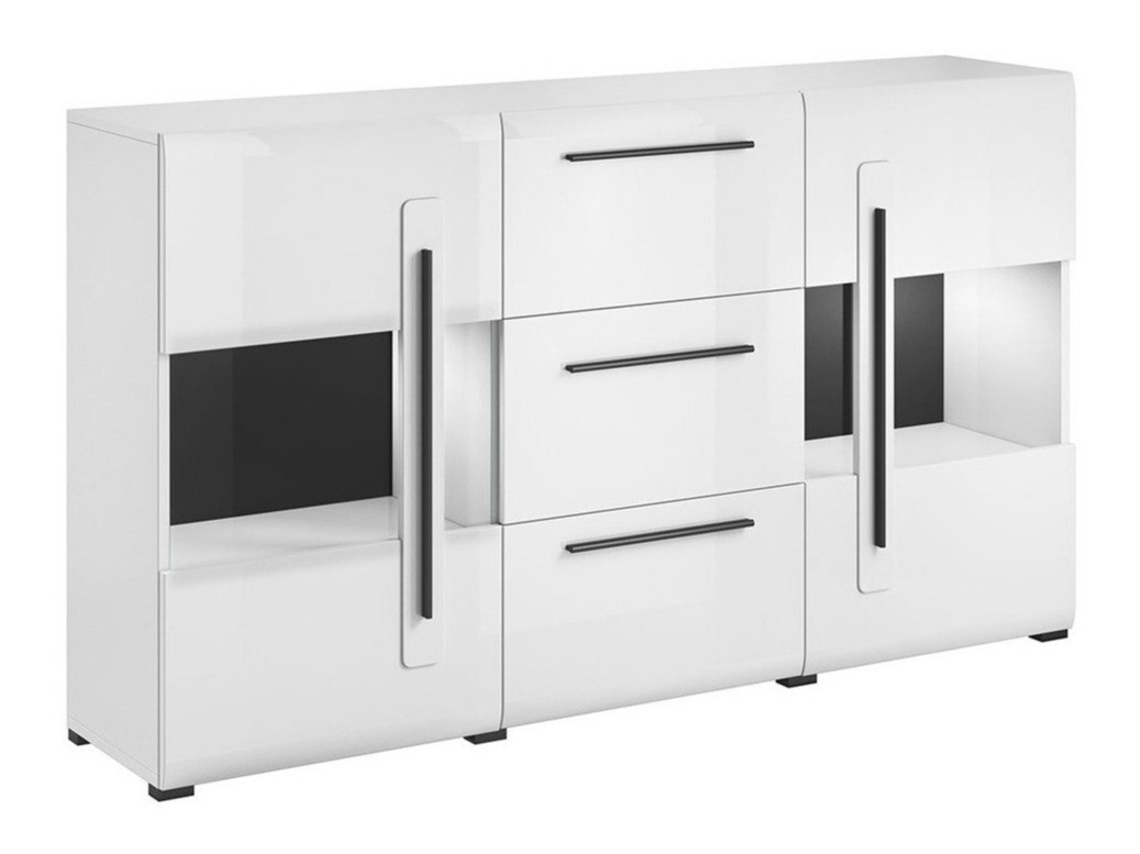 Commode Ophsalu 106 (Blanc + Blanc brillant)