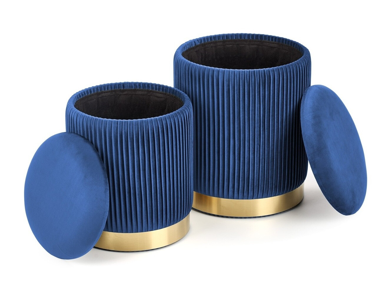 Ensemble de poufs Houston 1153 (Bleu foncé)