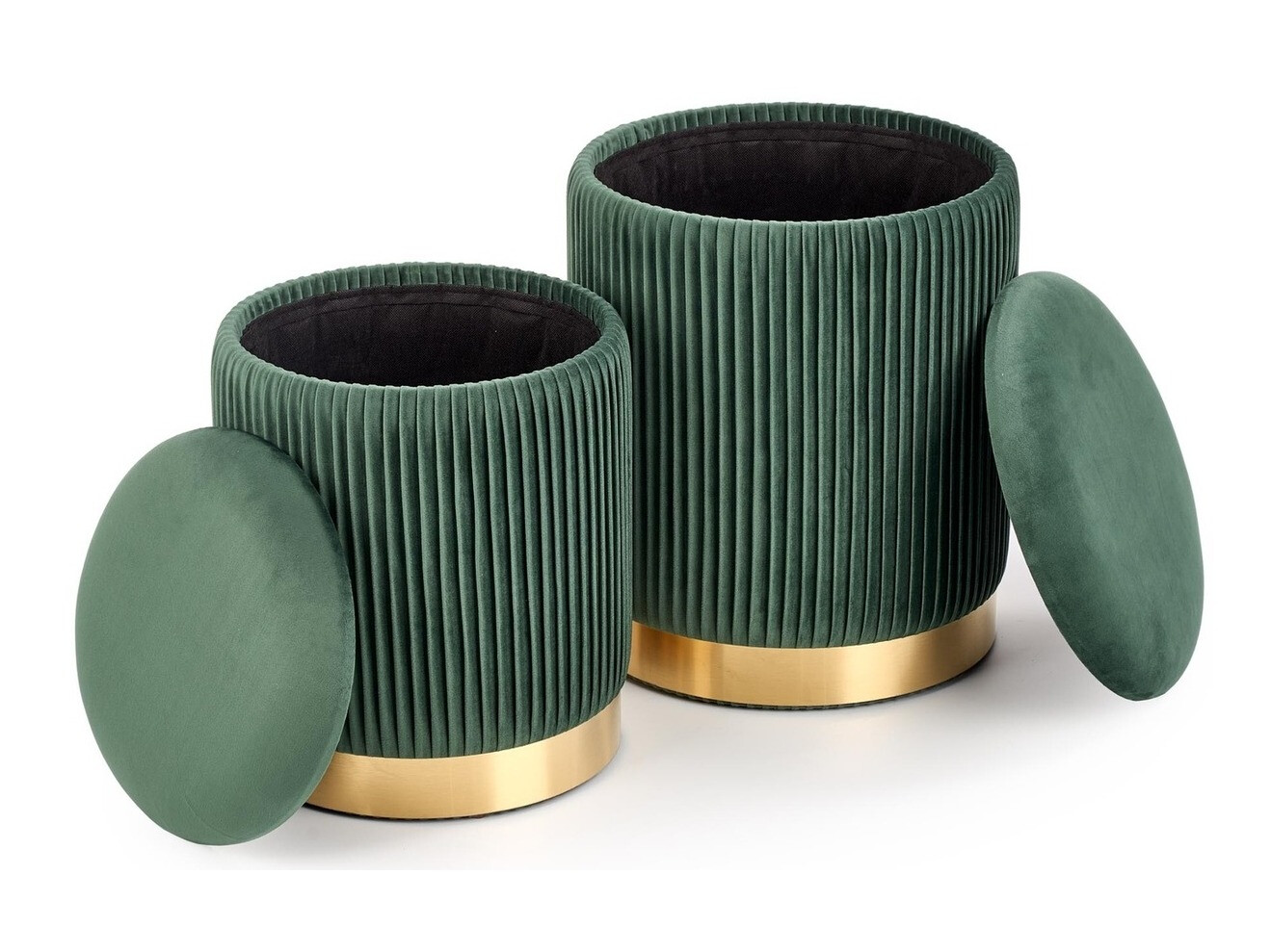 Ensemble de poufs Houston 1153 (Vert foncé)