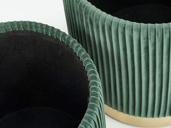 Ensemble de poufs Houston 1153 (Vert foncé)
