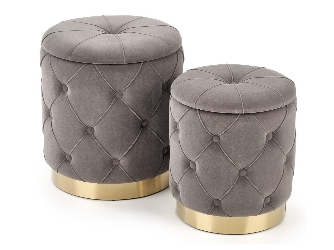 Ensemble de poufs Houston 1154 (Gris)