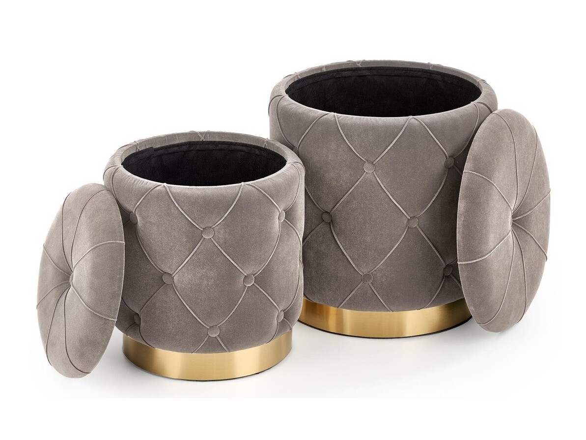 Ensemble de poufs Houston 1154 (Gris)