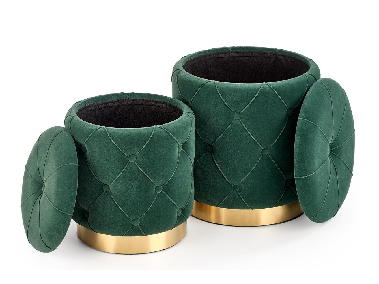 Ensemble de poufs Houston 1154 (Vert foncé)