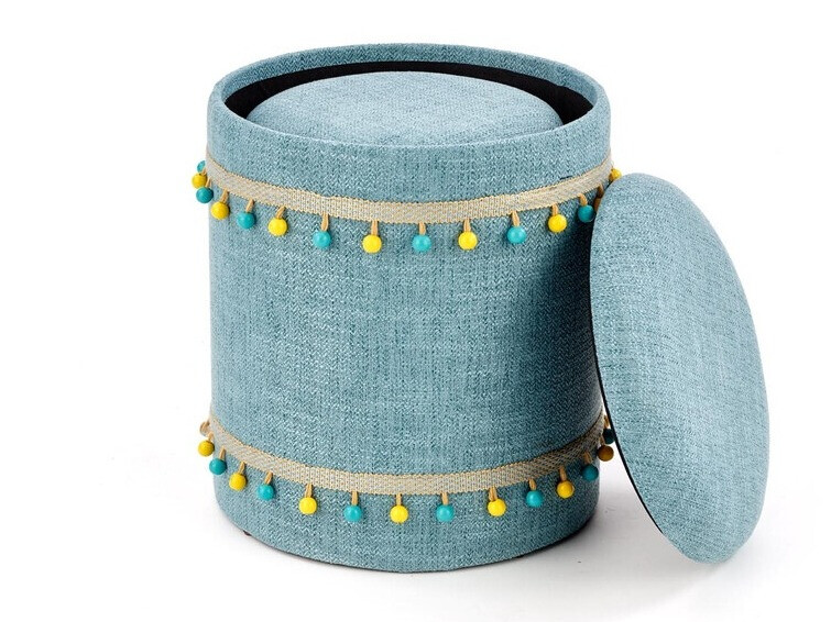 Ensemble de poufs Houston 1155 (Bleu clair)