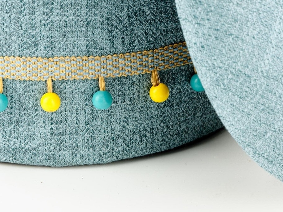 Ensemble de poufs Houston 1155 (Bleu clair)