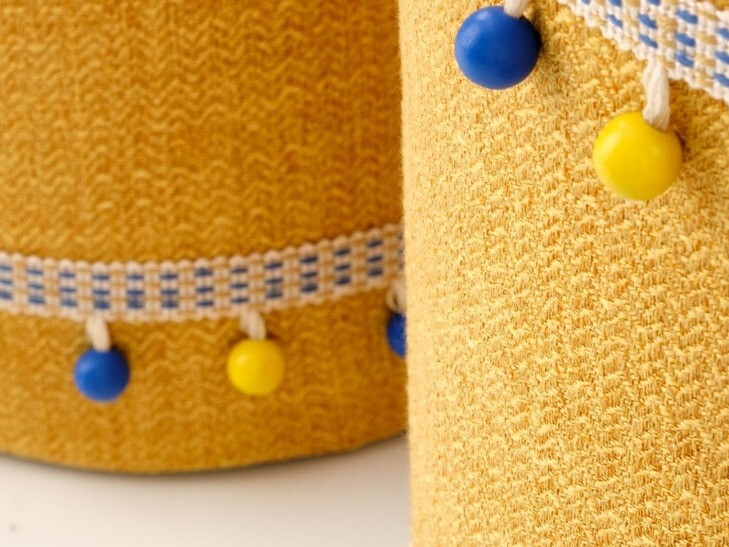 Ensemble de poufs Houston 1155 (Jaune)