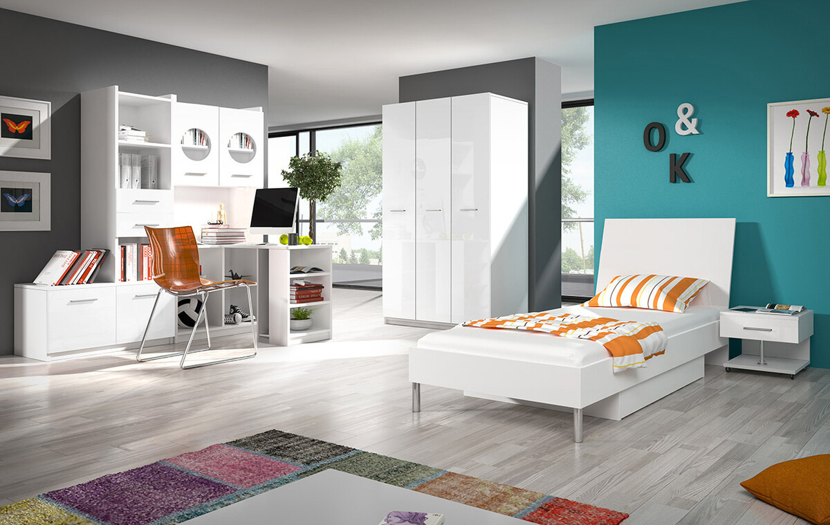 Lit Salmere 101 (Blanc + Blanc brillant)