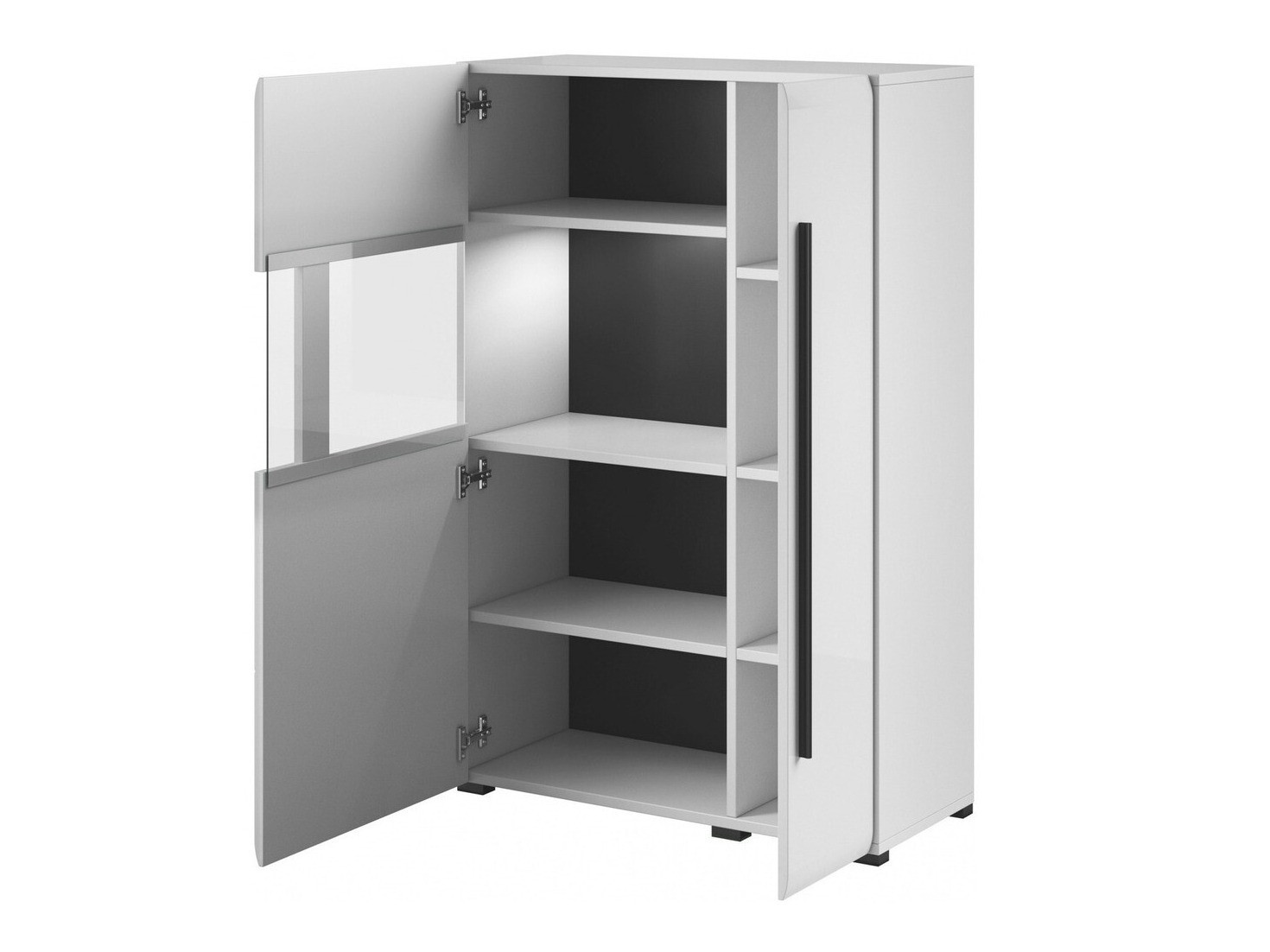 Ensemble de salon Ophsalu 111 (Blanc + Blanc brillant)