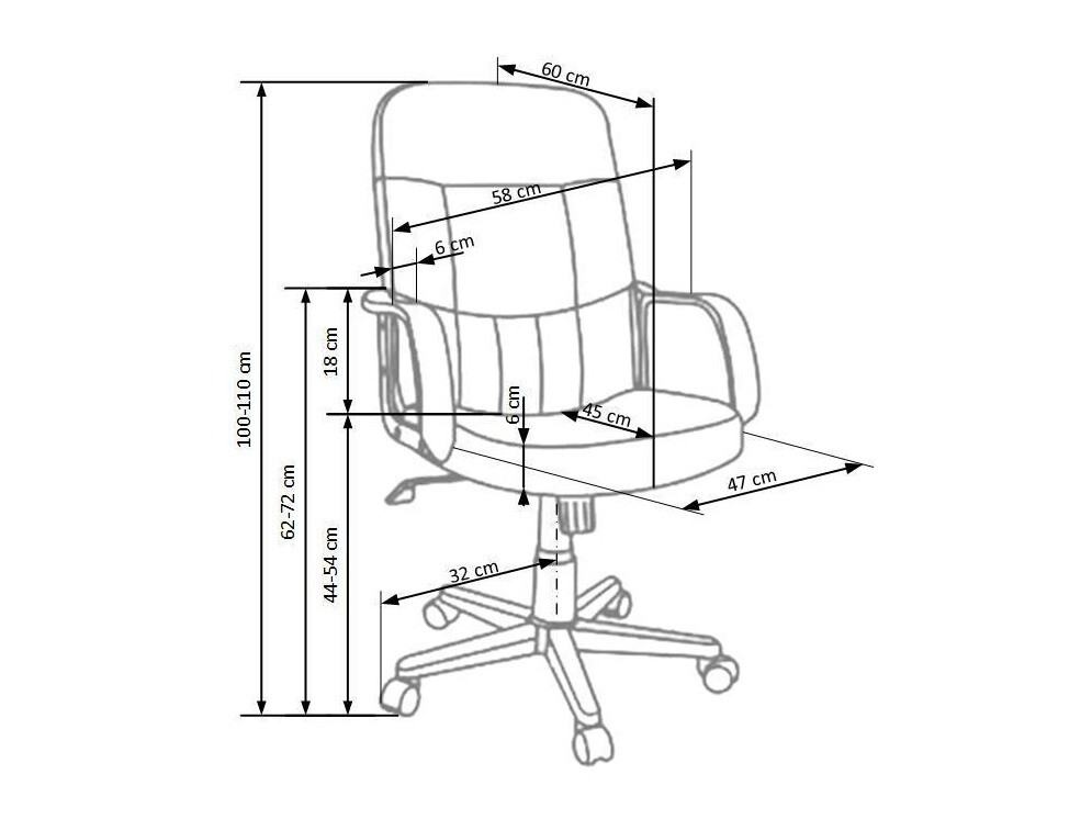 Chaise de bureau Houston 594 (Noir)