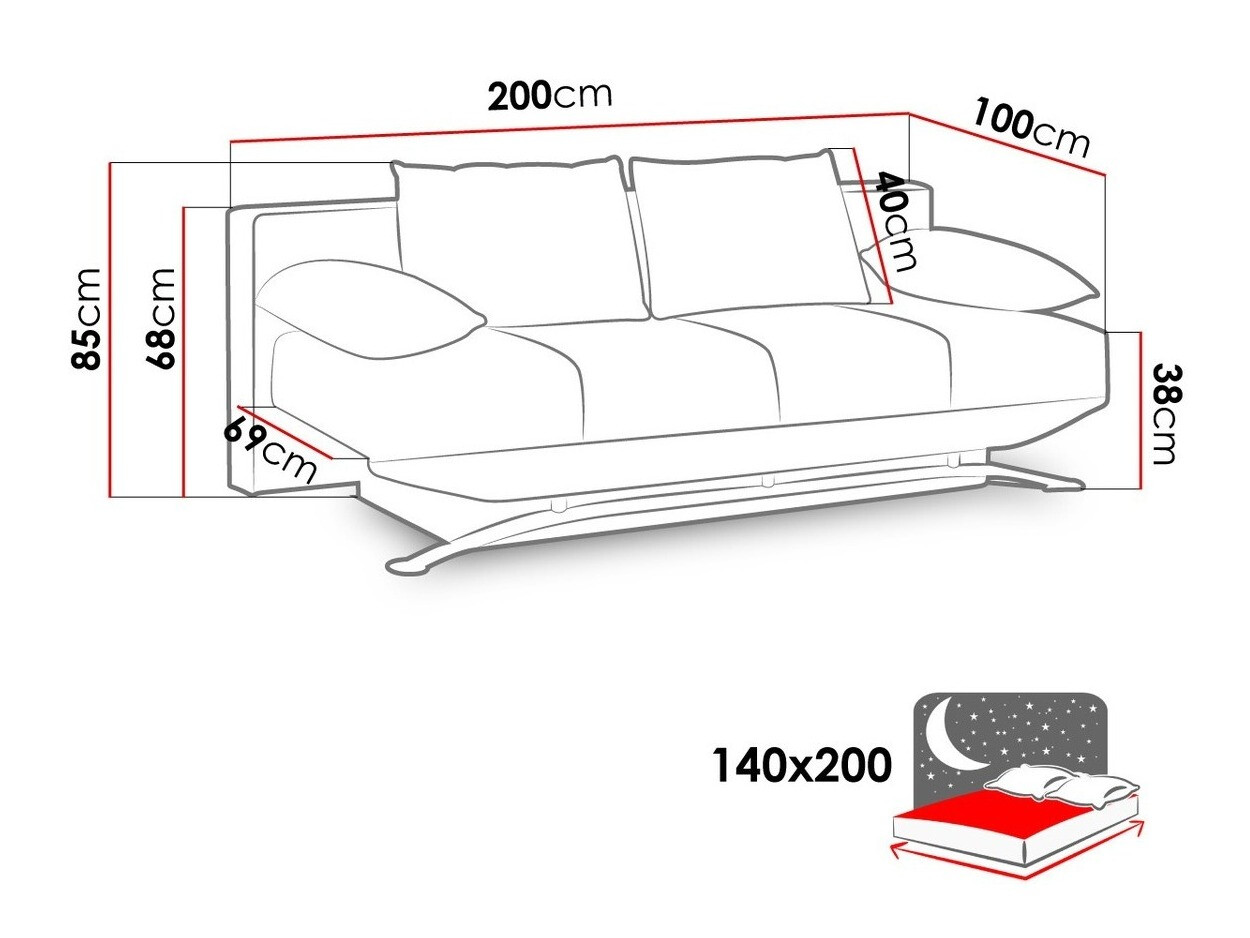 Canapé convertible Velum (Soft 020)