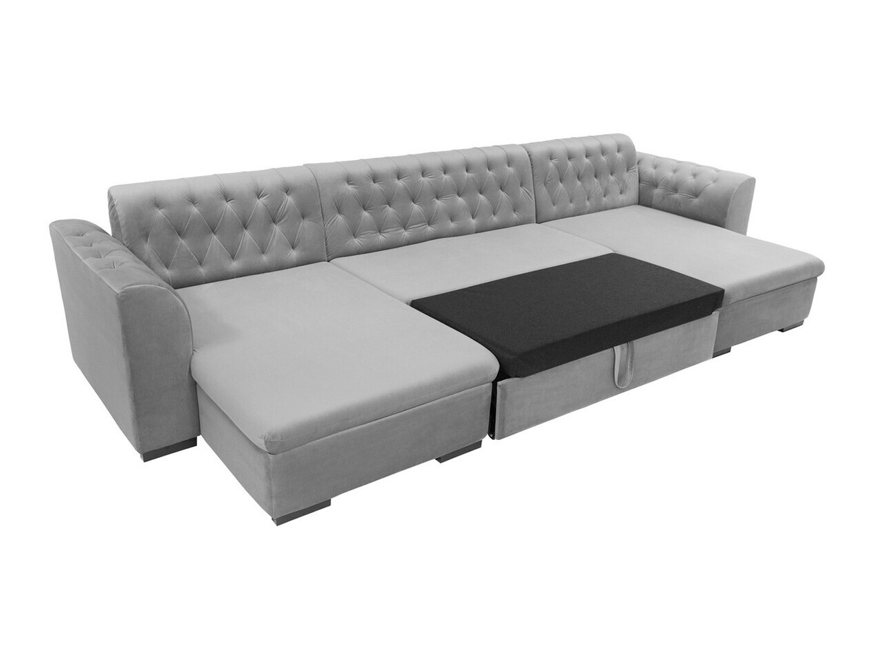 Chesterfield canapé d'angle Comfivo 255 (Magic Velvet 2250 + Senegal 825)