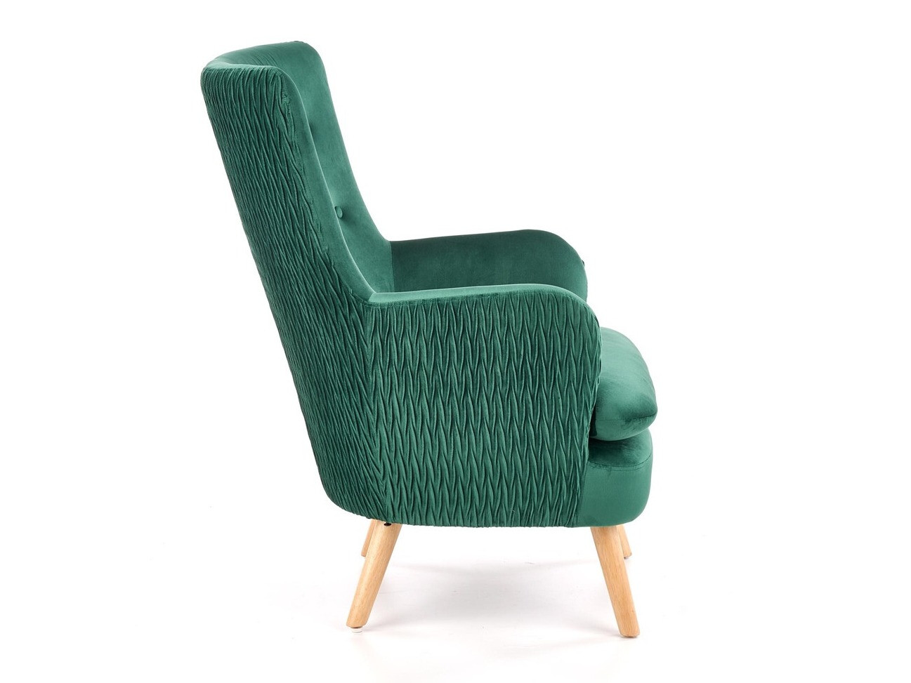 Fauteuil Houston 838 (Vert foncé + Clair bois)