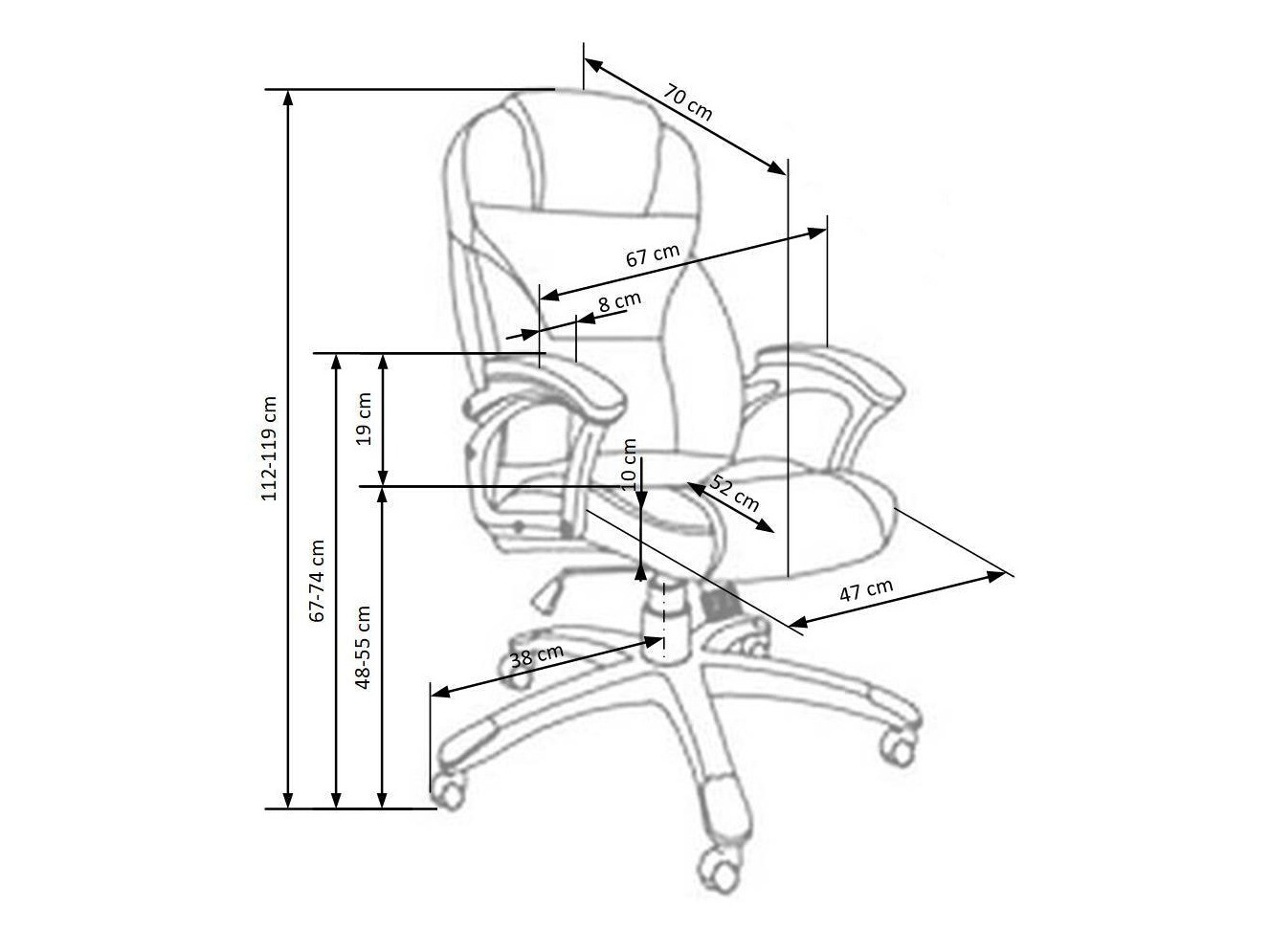 Chaise de bureau Houston 1048