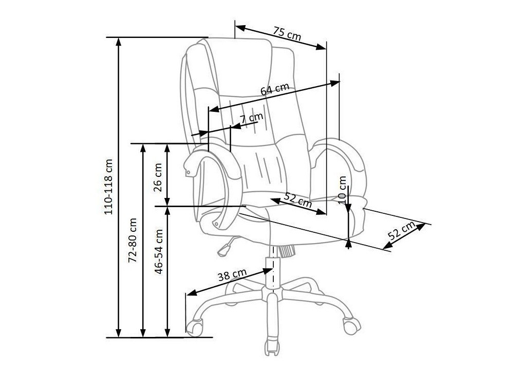Chaise de bureau Houston 1087