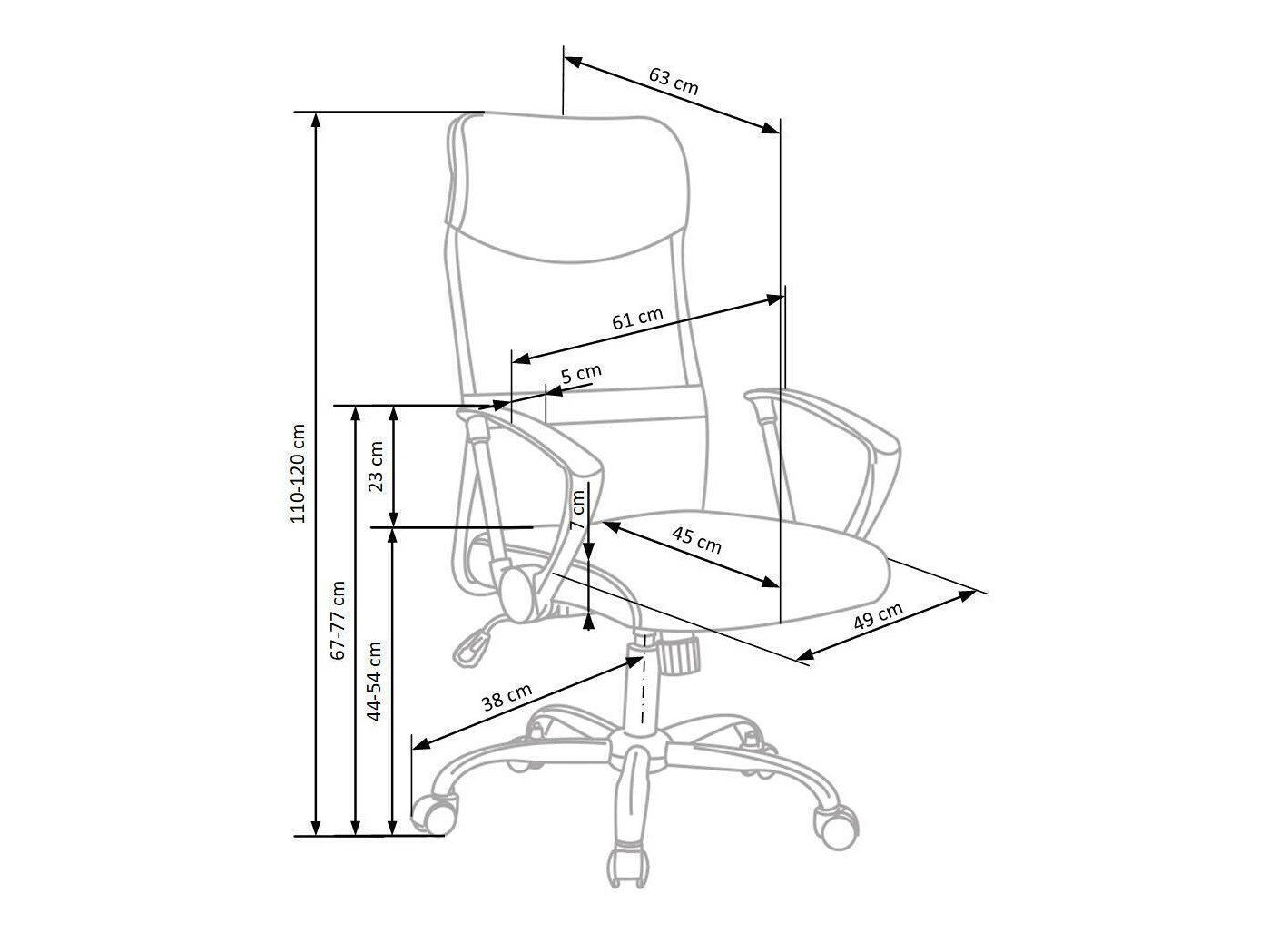 Chaise de bureau Houston 429 (Blanc)