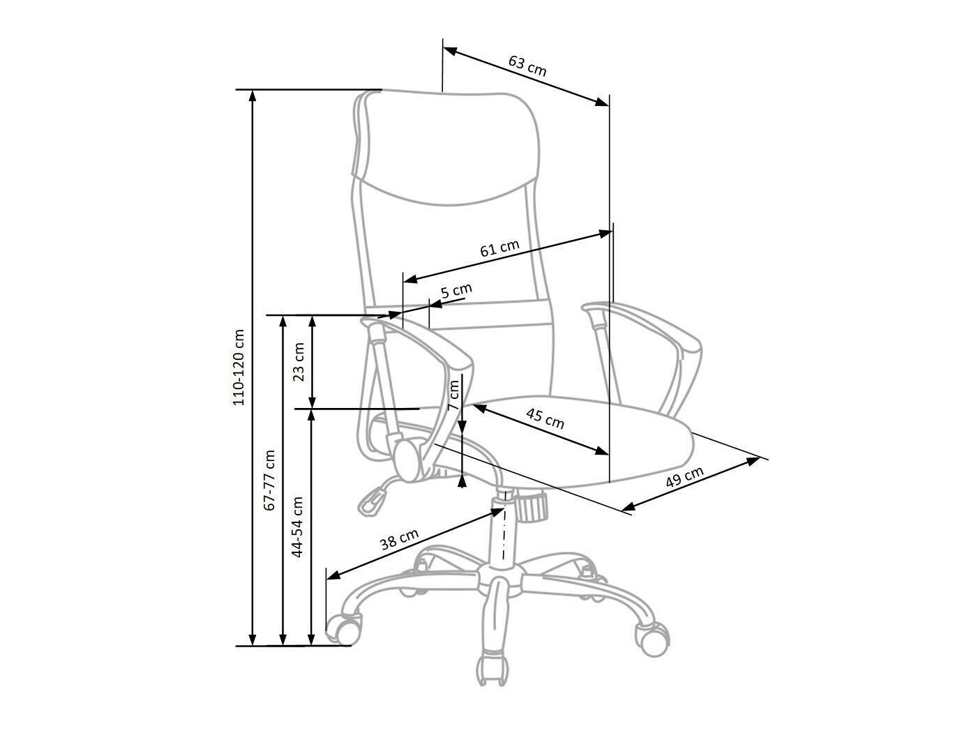 Chaise de bureau Houston 429 (Gris)
