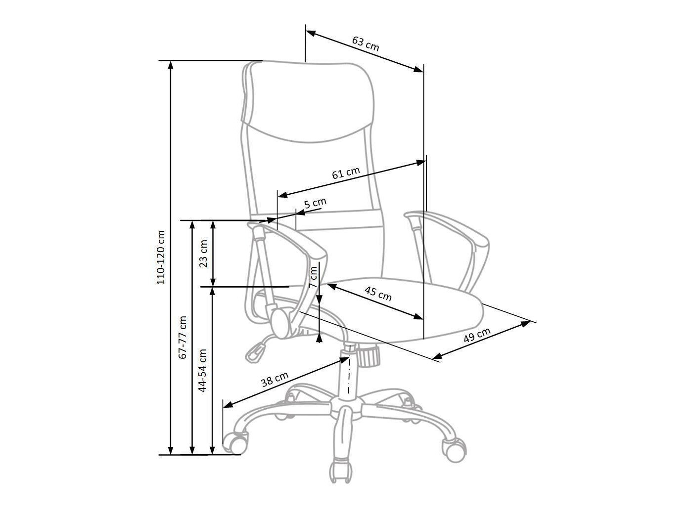 Chaise de bureau Houston 429 (Noir)