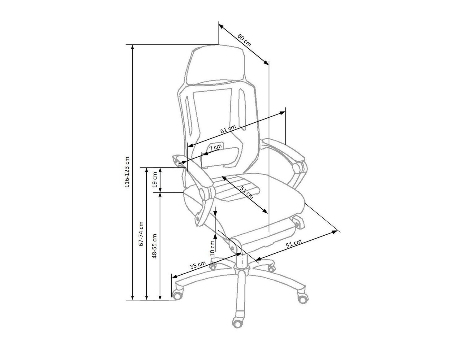 Chaise de bureau Houston 495