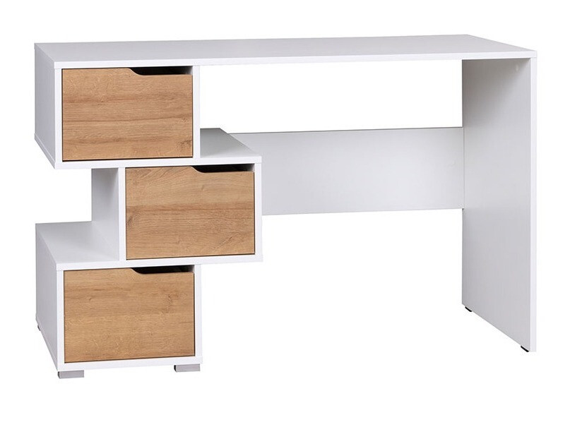 Bureau Providence H102 (Blanc + Chêne doré)