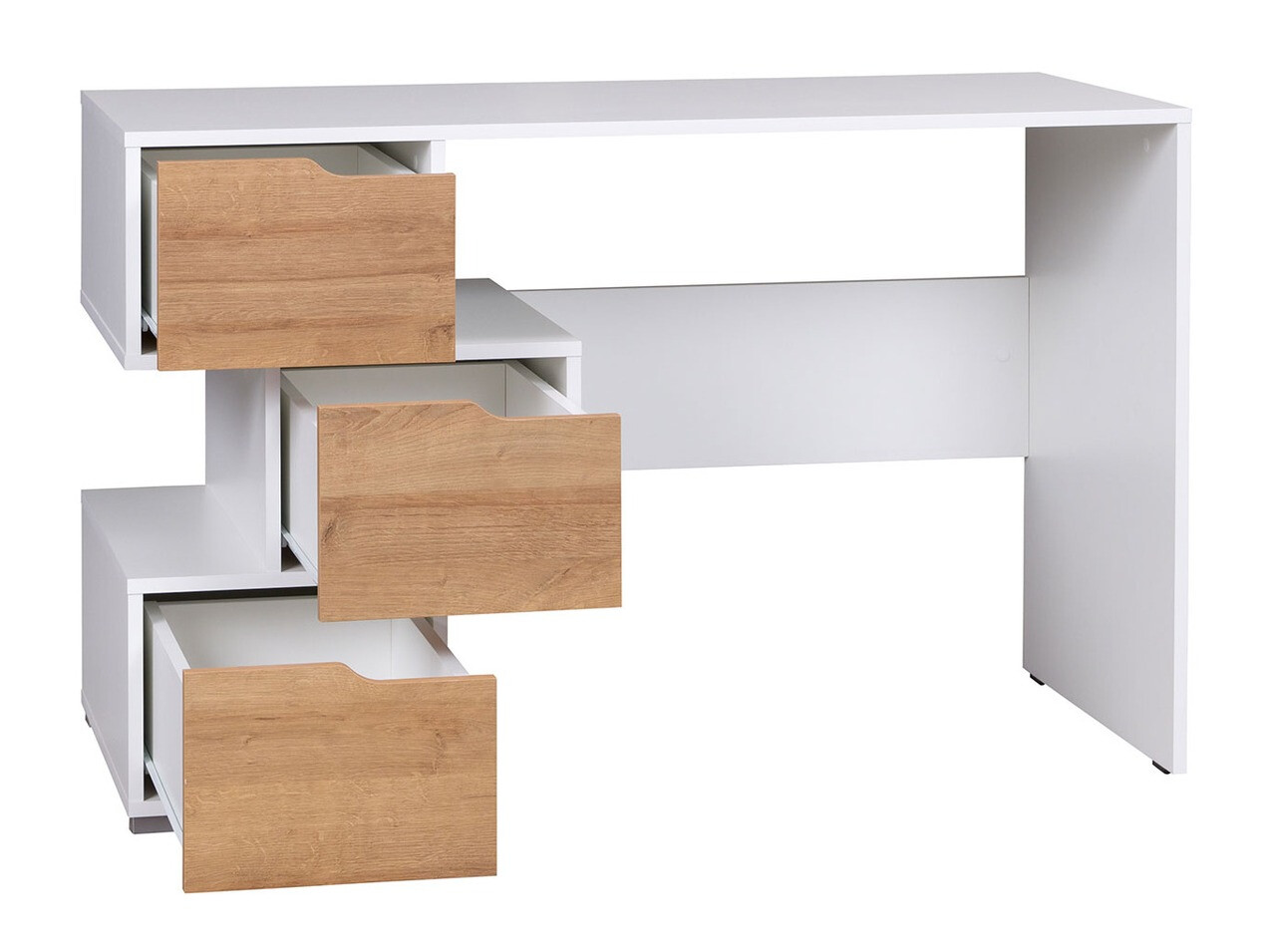 Bureau Providence H102 (Blanc + Chêne doré)