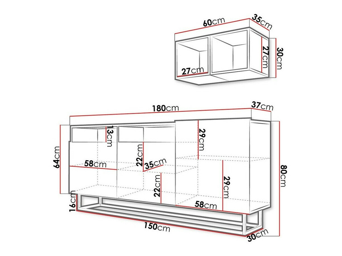 Ensemble de meubles Lima D113 (Chêne Artisan)