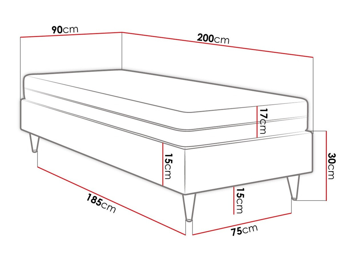 Lit boxspring Logan 108 (Manila 02)