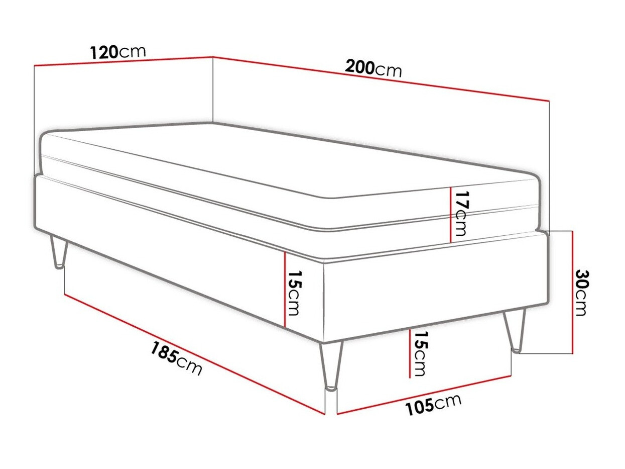 Lit boxspring Logan 108 (Manila 02)