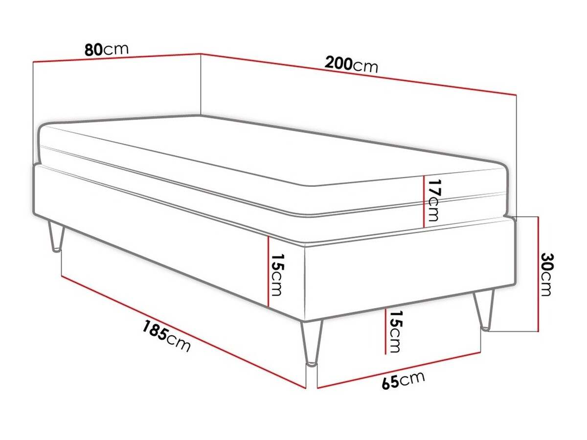 Lit boxspring Logan 108 (Manila 09)