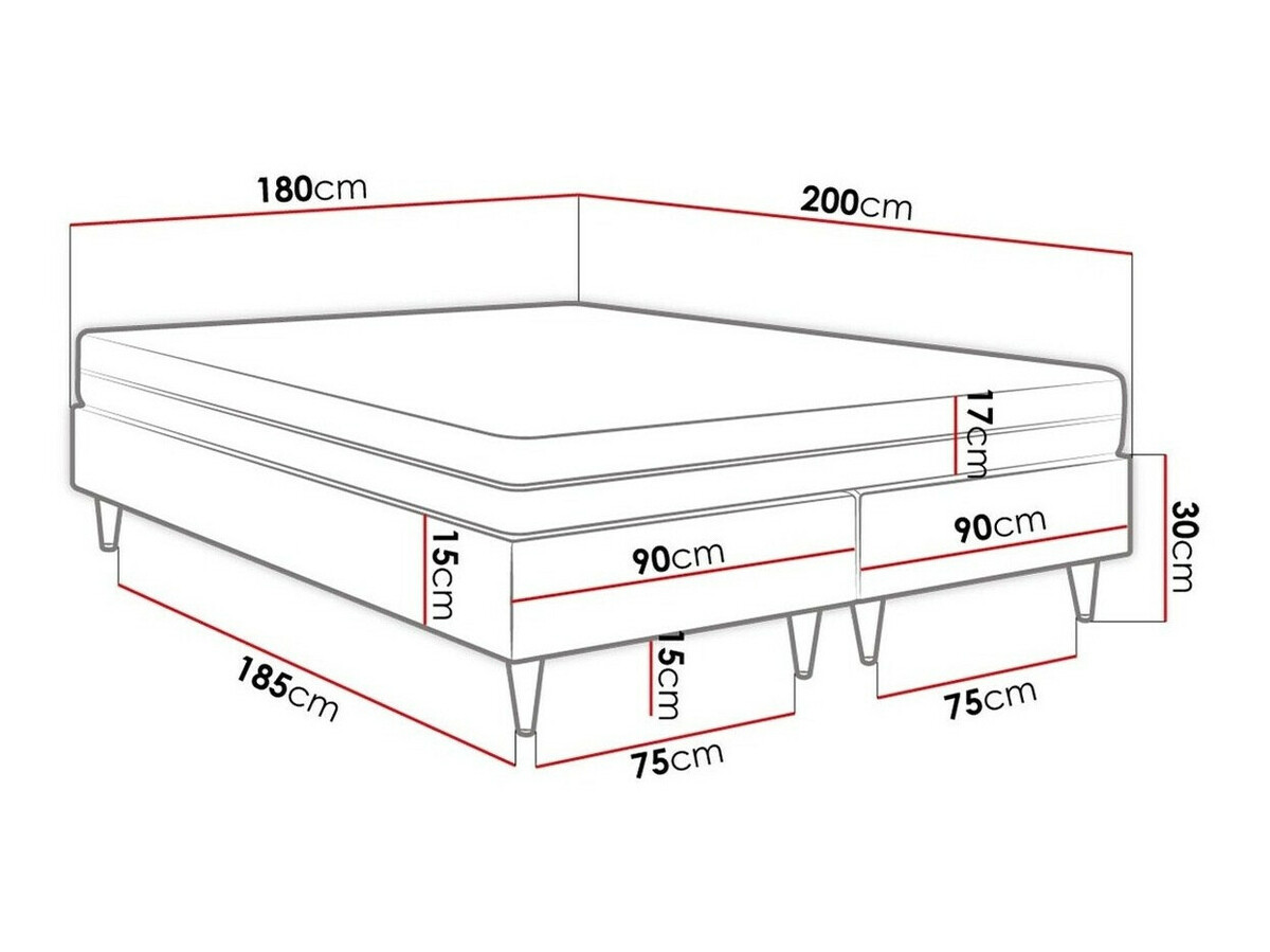 Lit boxspring Logan 109 (Manila 26)
