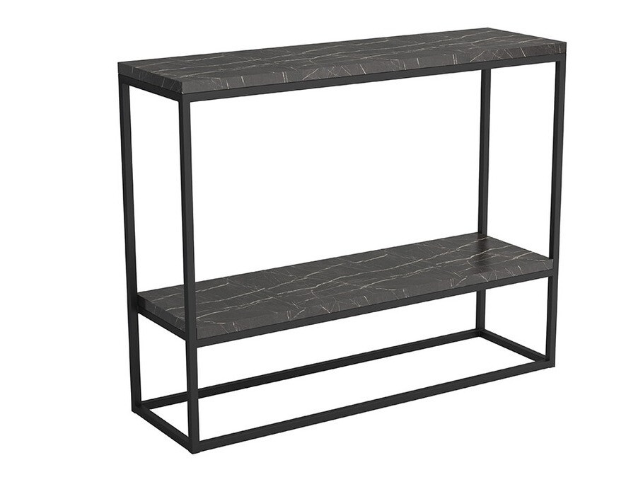 Console Indiana A105 (Noir + Marbre noir)