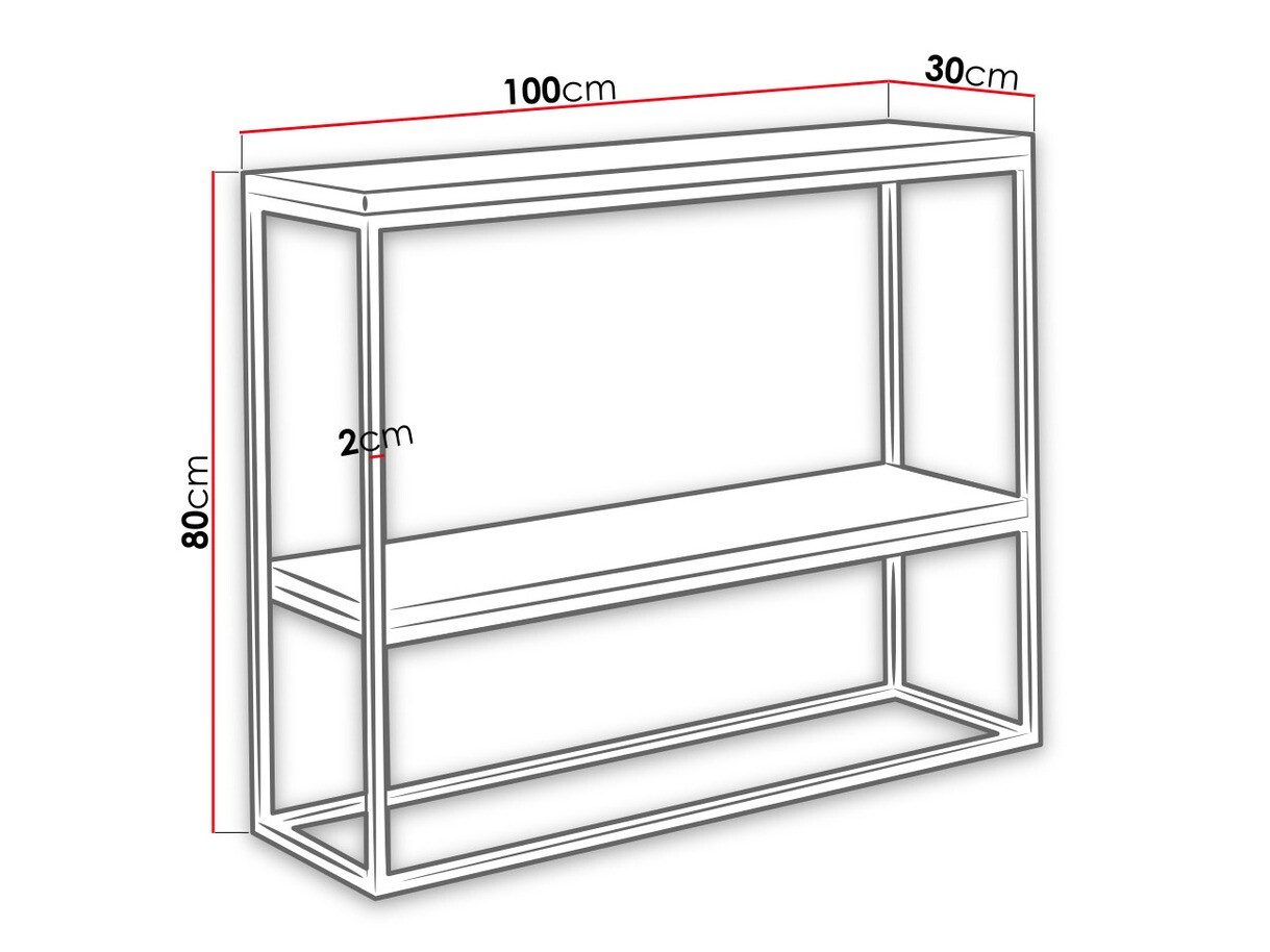 Console Indiana A105 (Noir + Marbre noir)