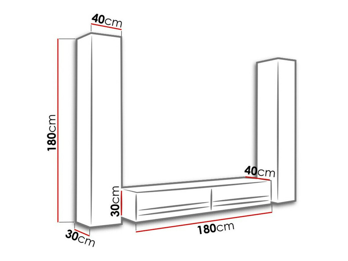 Ensemble de salon Venenou 113 (Noir + Noir brillant)