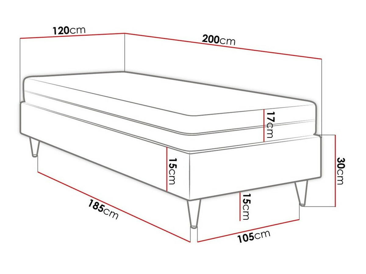 Lit boxspring Logan 108 (Manila 09)