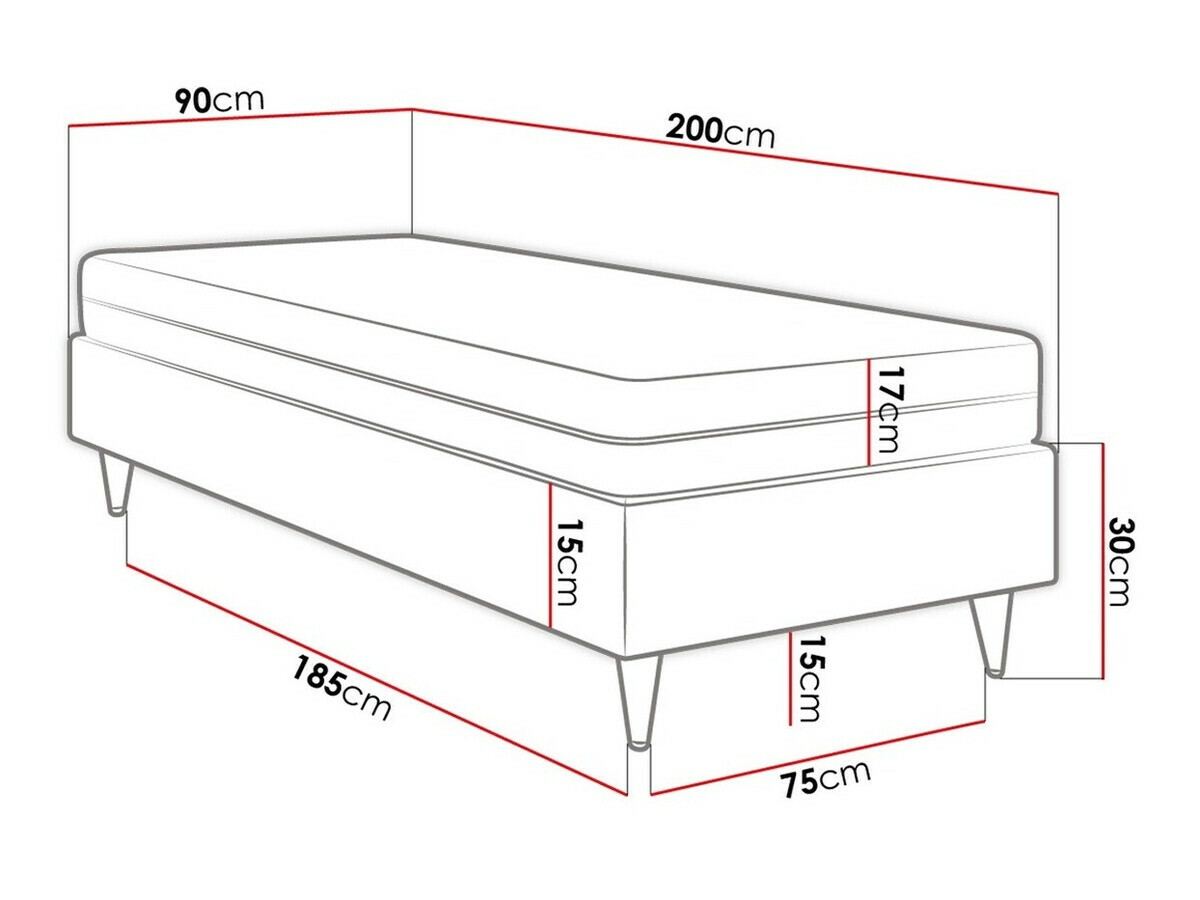 Lit boxspring Logan 108 (Manila 16)