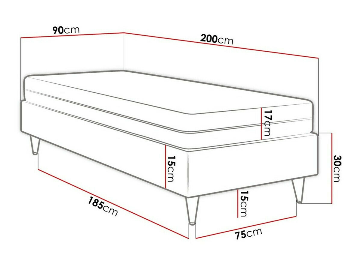 Lit boxspring Logan 108 (Manila 26)