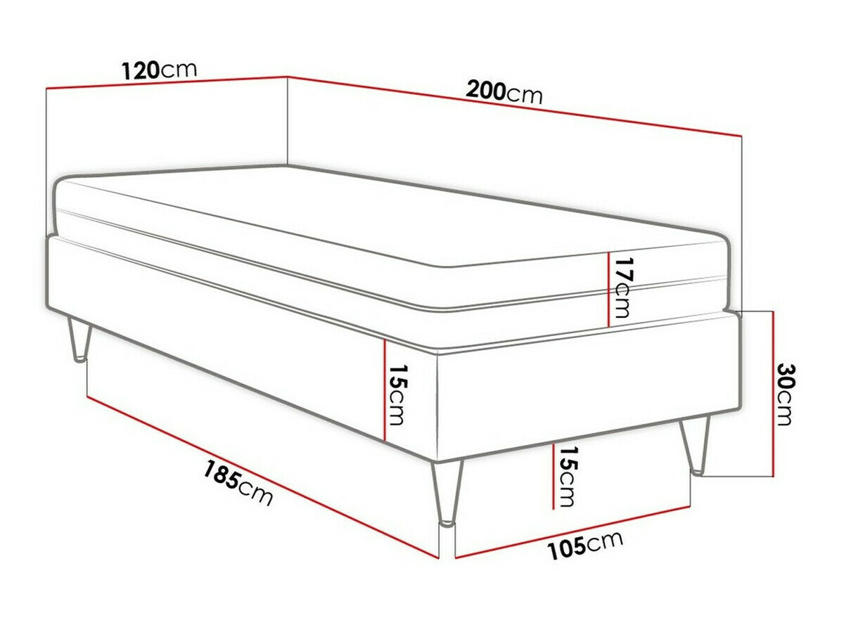 Lit boxspring Logan 108 (Manila 26)