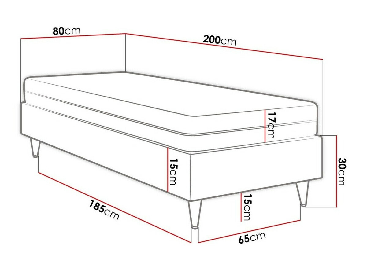 Lit boxspring Logan 108 (Manila 35)