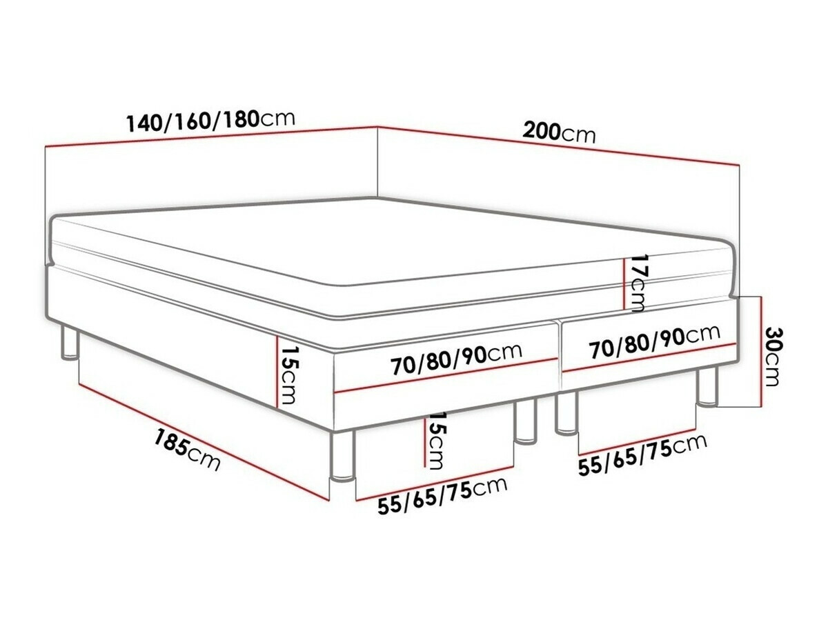 Lit boxspring Logan 103 (Manila 09)