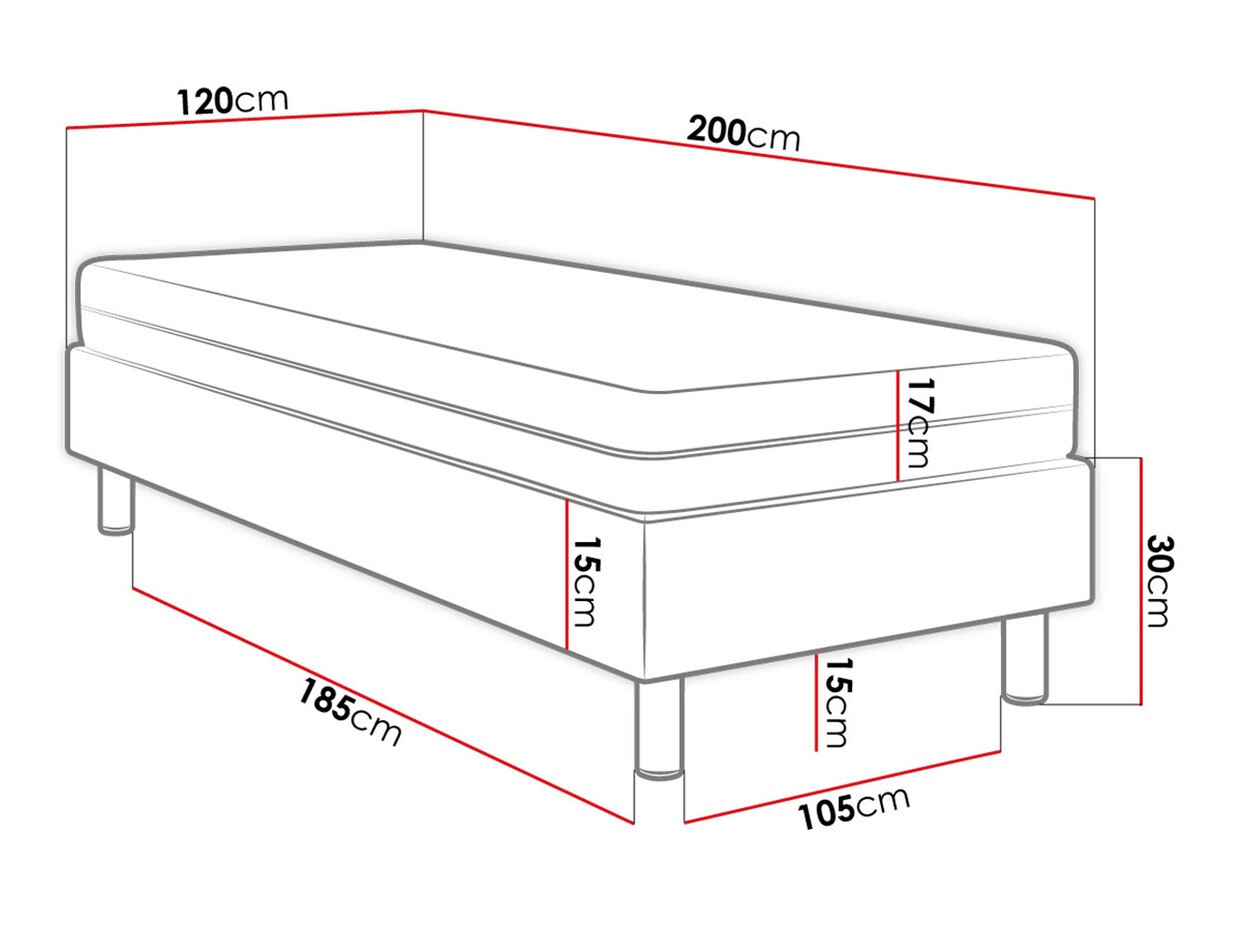 Lit boxspring Logan 107 (Manila 09)