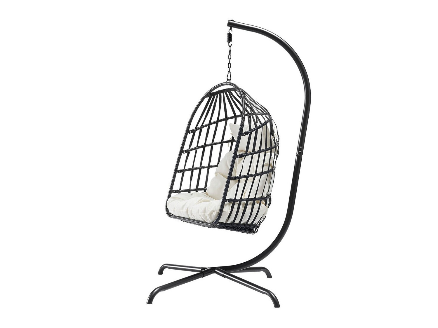 Chaise suspendu Comfivo 316 (Noir + Crème)