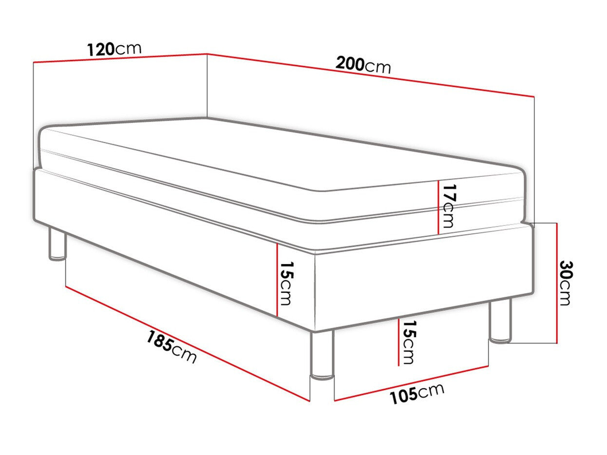 Lit boxspring Logan 105 (Manila 09)