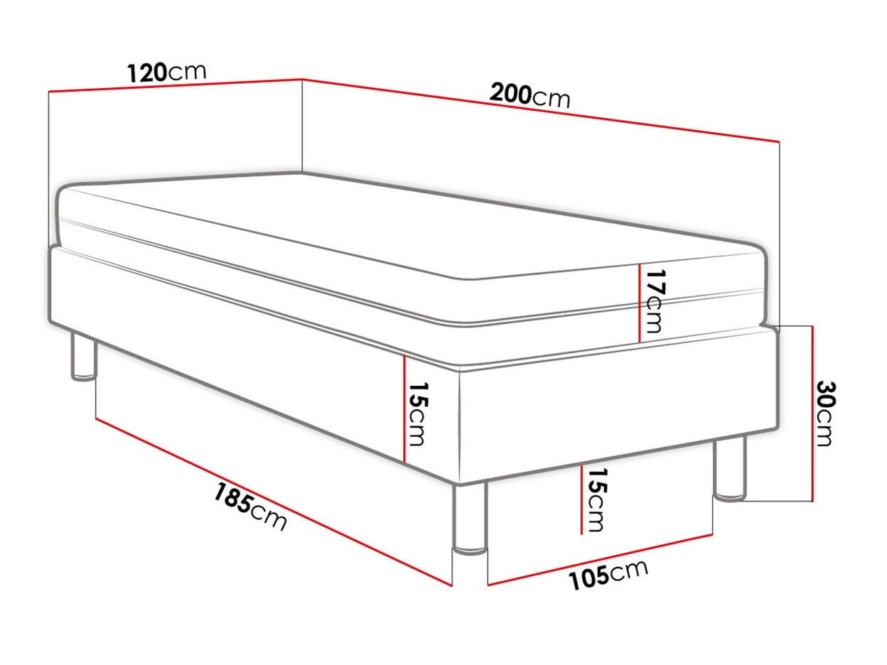 Lit boxspring Logan 106 (Manila 09)