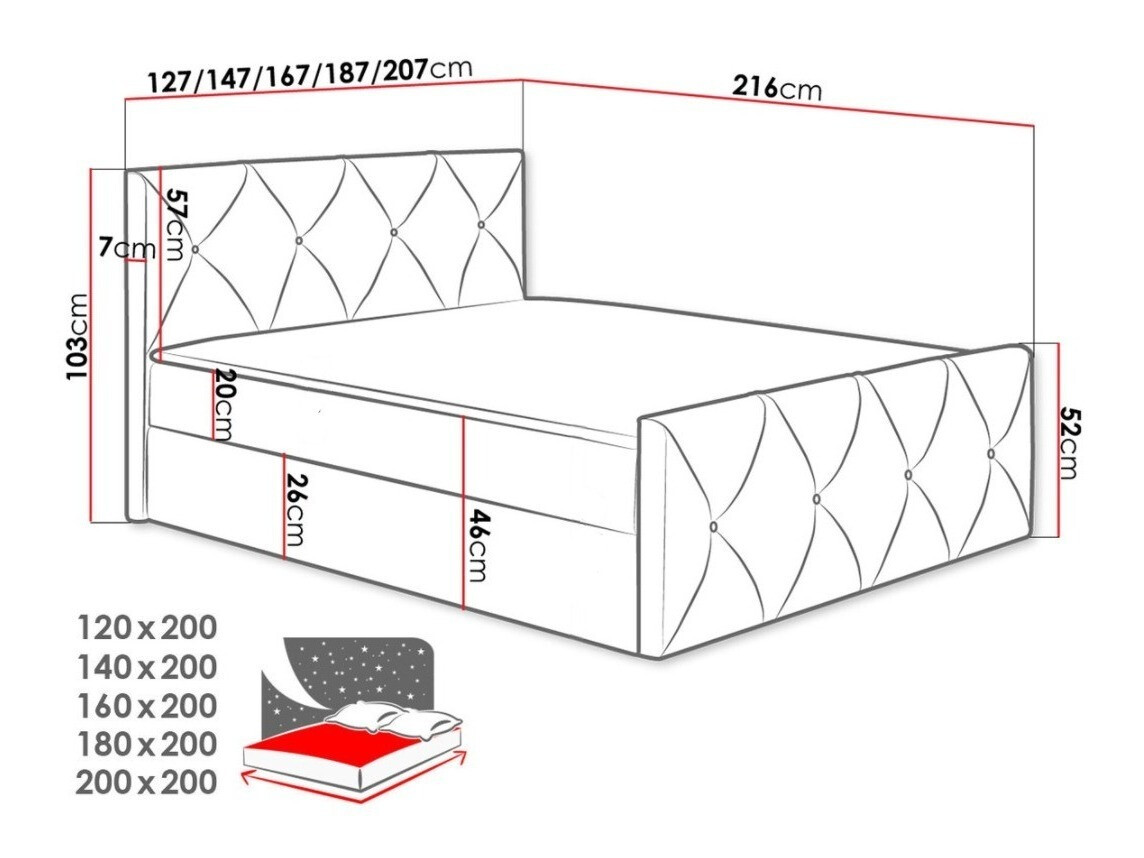 Lit boxspring Litus I (Mono 235)