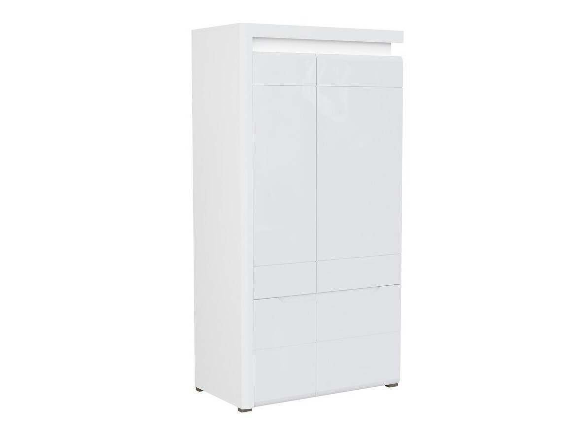 Armoire Revelmi 107 (Blanc brillant + Blanc)