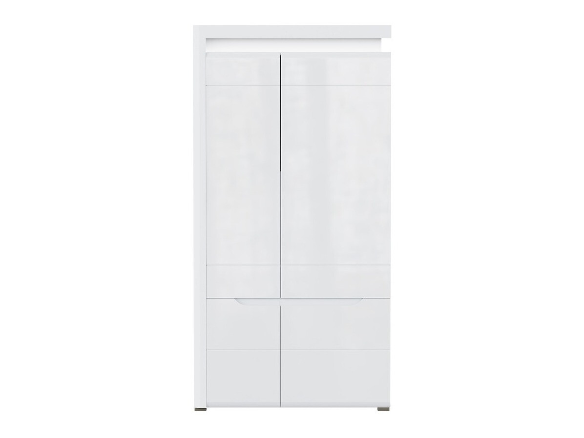 Armoire Revelmi 107 (Blanc brillant + Blanc)